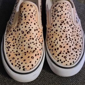 Women's pink leopard print Leila Vans, Size 7.5